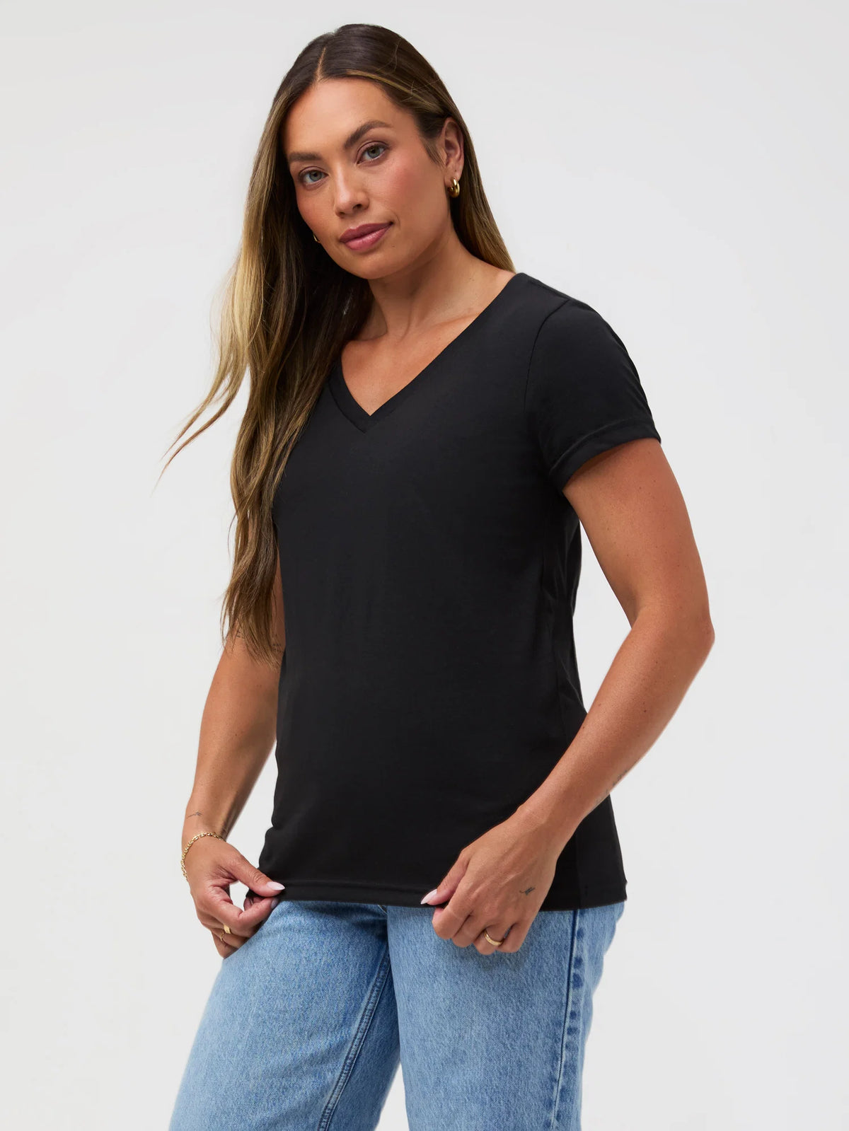 Women's V-Neck All Black 3-Pack