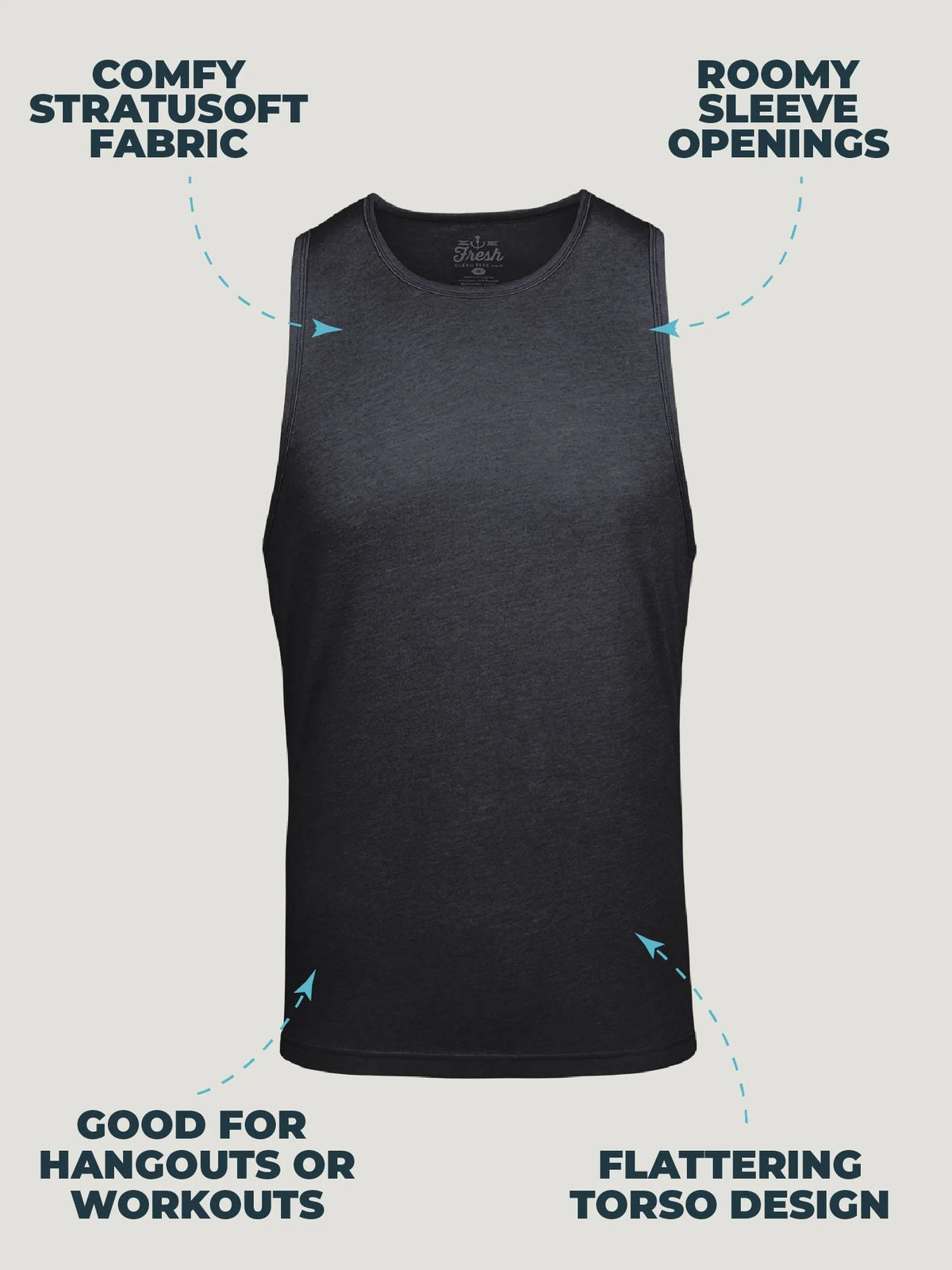 Charcoal Pacific Beach Tank Top FINAL SALE