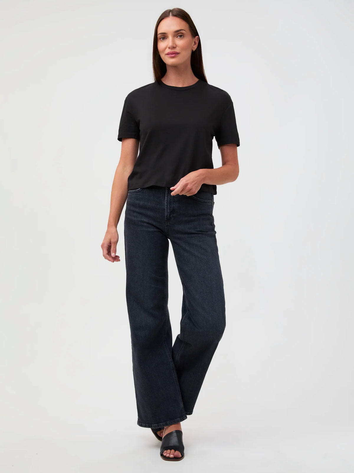 Black Boxy Tee