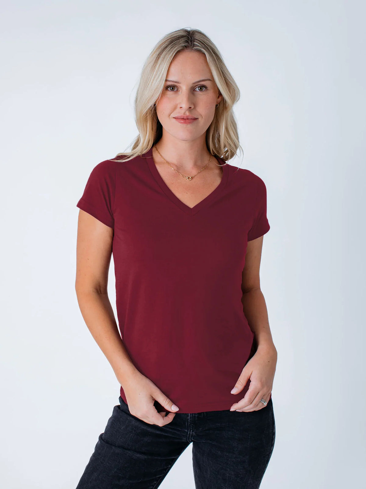 Cosmic Red Everyday V-Neck Tee