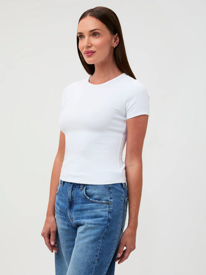 White & Dark Navy Ribbed Tee 2-Pack
