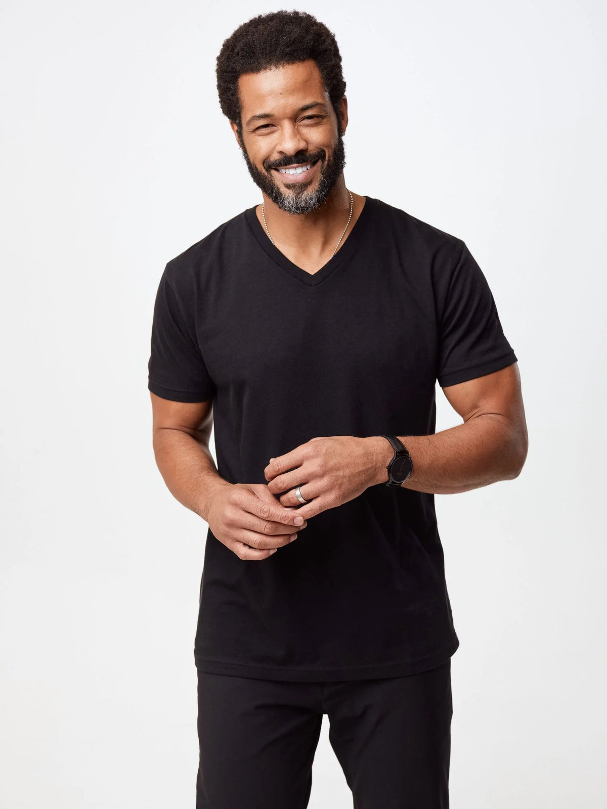 All Black V-Neck 10-Pack