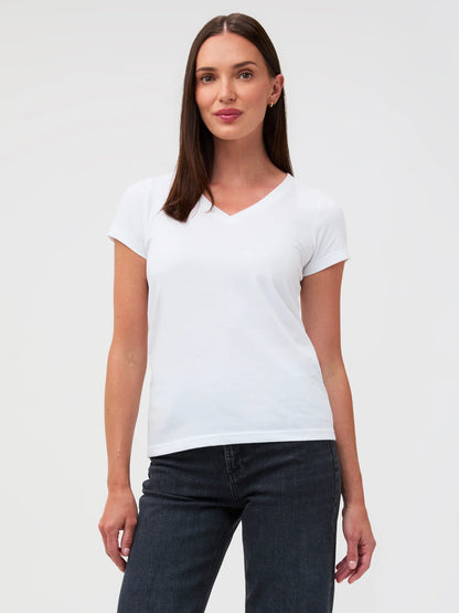 White Everyday V-Neck Tee