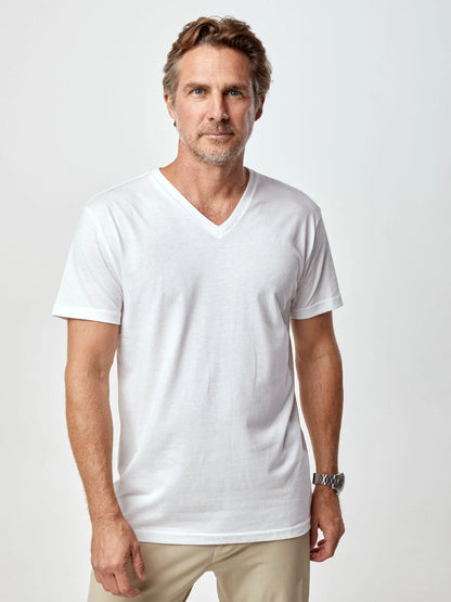 White V-Neck