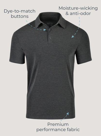 Charcoal Performance Cool Polo