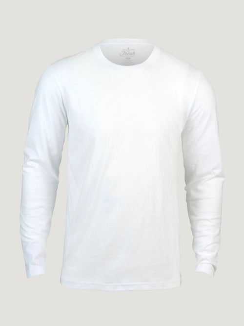 White Long Sleeve Crew Neck