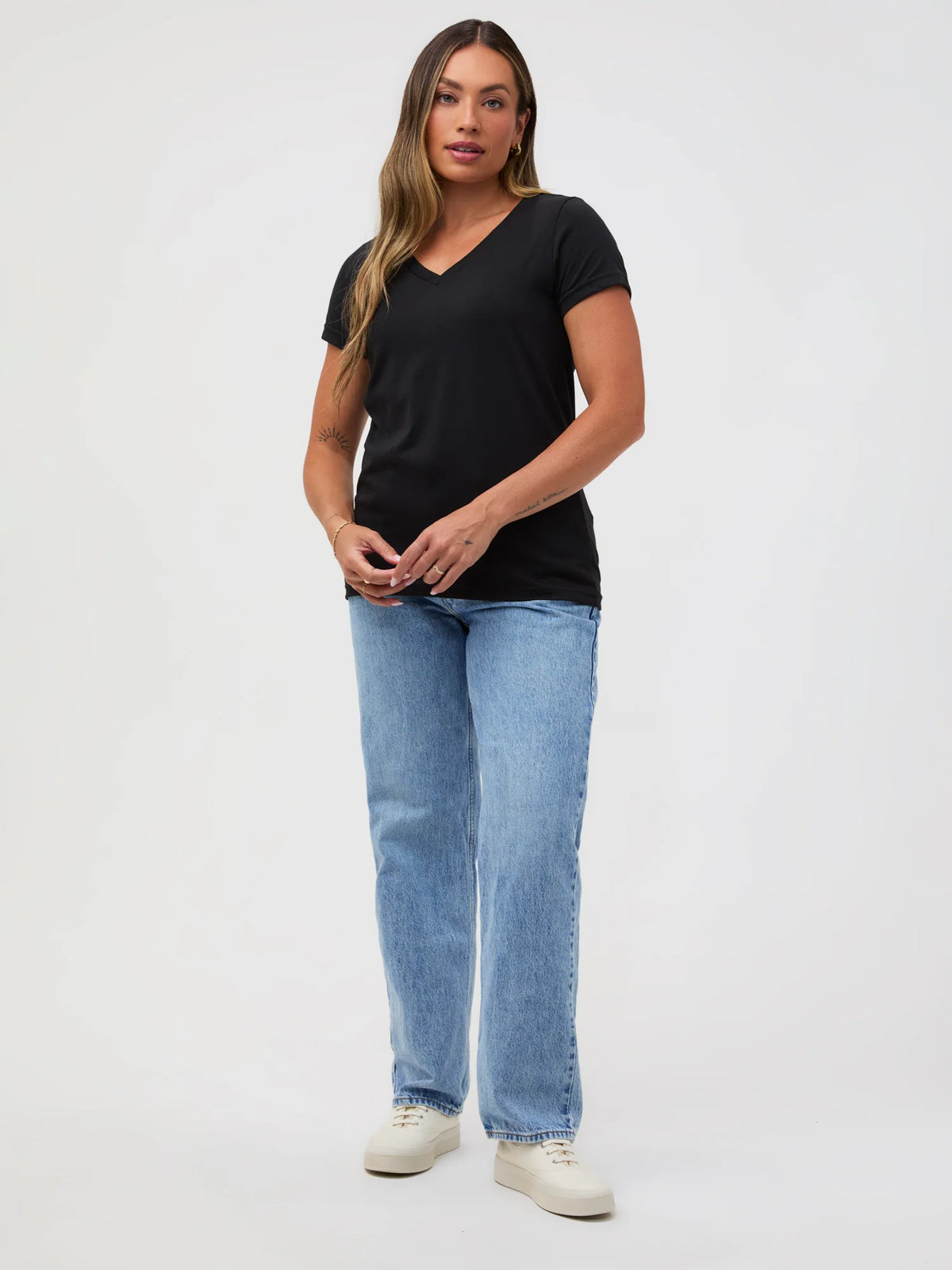 Black Everyday V-Neck Tee