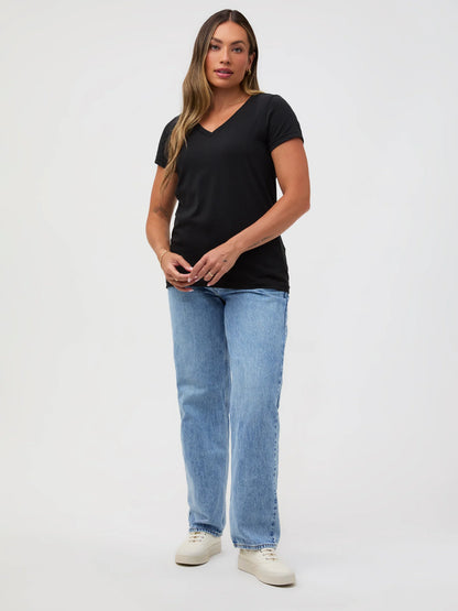 Black Everyday V-Neck Tee